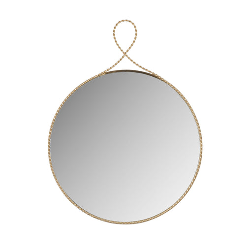 Ravina - Round Wall Mirror - Braided Brass - R&R Furniture Gallery (Fountain Valley, CA)