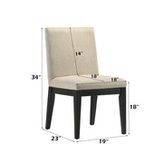 Froja - Side Chair (Set of 2) - Beige Fabric & Black - R&R Furniture Gallery (Fountain Valley, CA)
