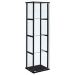 Serena - 4 Shelf Curio Cabinet - Black
