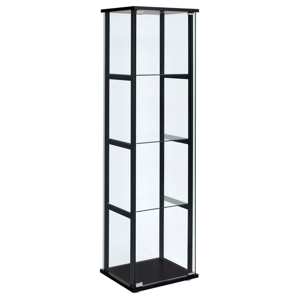 Serena - 4 Shelf Curio Cabinet - Black