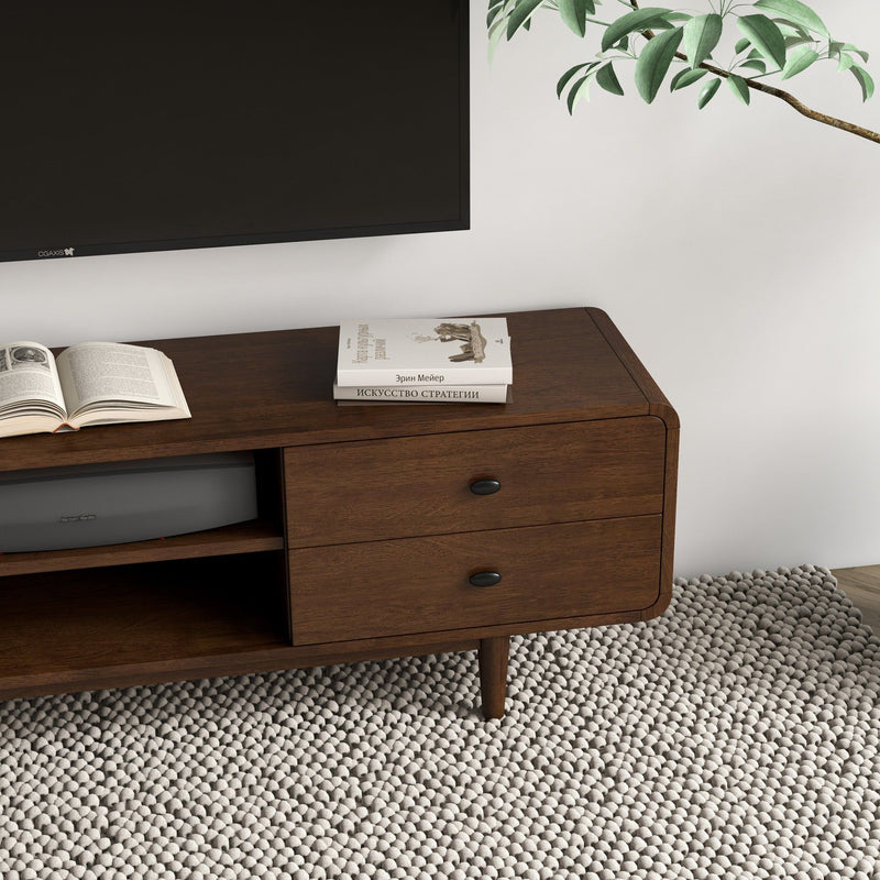 Alexa - TV Stand - Dark Brown / Wood - R&R Furniture Gallery (Fountain Valley, CA)