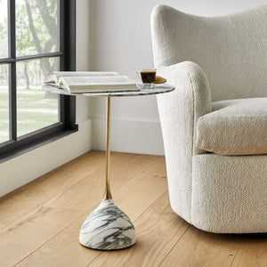 Kiss - Accent Table - Arabescato Marble