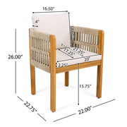 Outdoor Dining Chairs With Mix Rope Handles (Set of 2) - R&R Furniture Gallery (Fountain Valley, CA)
