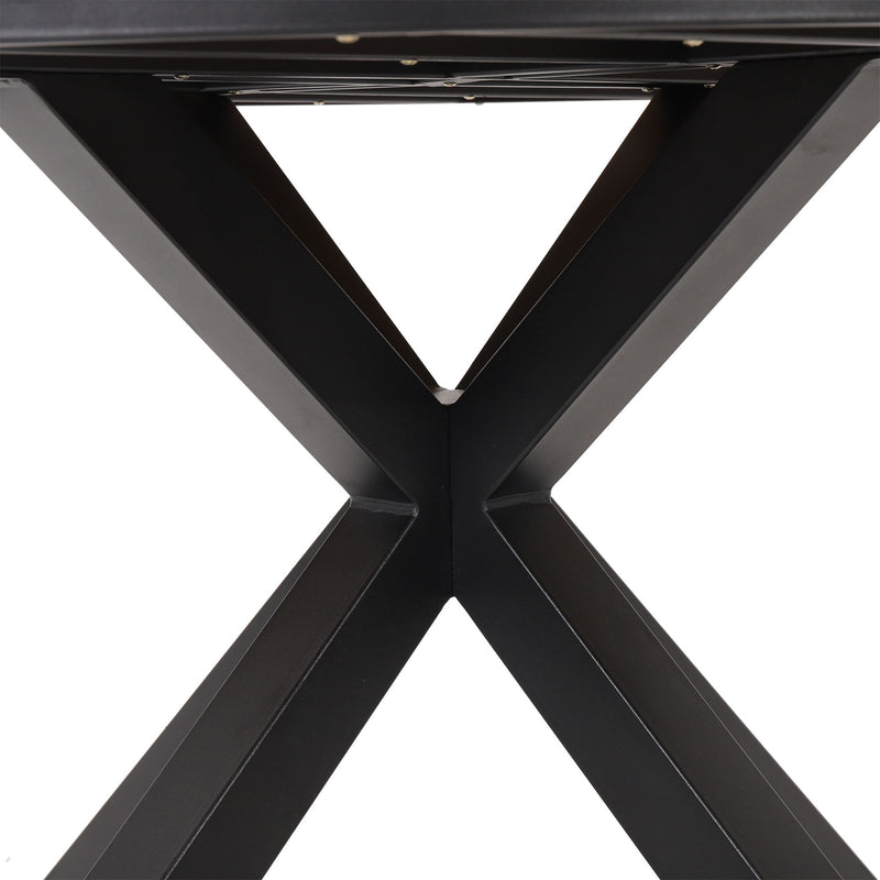 Outdoor Dining Table - Teak / Black - R&R Furniture Gallery (Fountain Valley, CA)
