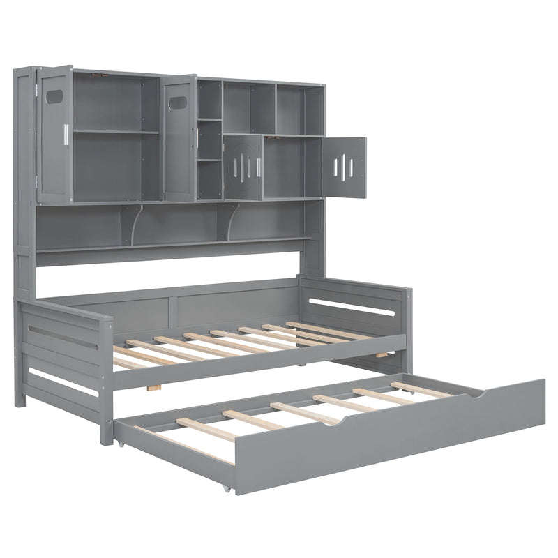 Daybed With All-In-One Cabinet And Shelf - R&R Furniture Gallery (Fountain Valley, CA)