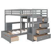 Bunk Bed With Desk, Drawers And Shelves - R&R Furniture Gallery (Fountain Valley, CA)