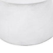 Outdoor Lightweight Concrete End Table With Hourglass Structure - Antique White - R&R Furniture Gallery (Fountain Valley, CA)