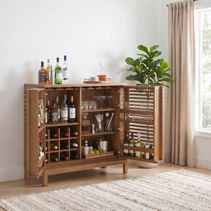 Tanner Bar Cabinet - Flaxen
