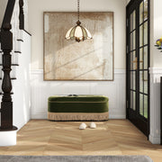 Melinda - Oval Tufted Bullion Fringe Storage Bench - R&R Furniture Gallery (Fountain Valley, CA)