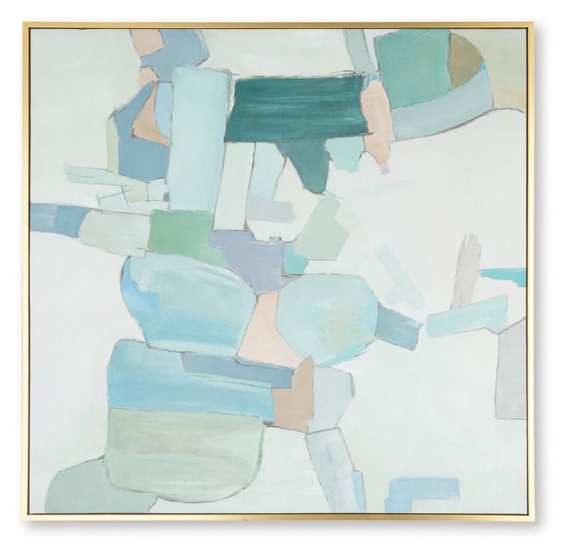 Wynburn - Wall Art - White / Blue / Green - R&R Furniture Gallery (Fountain Valley, CA)