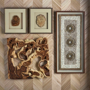 Paper Art - Shadow Box - Brown / White