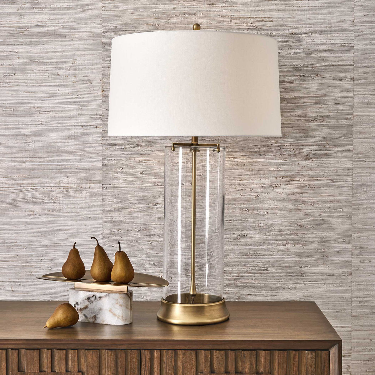 Clear View - Table Lamp - Brass