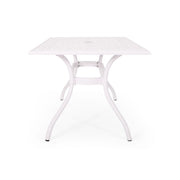 Celestine - Outdoor Cast Aluminum Dining Table With Floral Lattice Design And Umbrella Holder - R&R Furniture Gallery (Fountain Valley, CA)