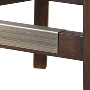 Uttermost Dariela white counter stool with wooden legs and cushioned seat, designed for counter height (24-27 inches).