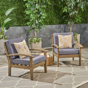 Peyton Club Chair Outdoor Seating Acacia Wood 32.25 X 28.00 X 31.25" - R&R Furniture Gallery (Fountain Valley, CA)