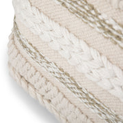 Handcrafted square accent pouf by Simpli-Home with plush fabric and modern design, perfect for versatile seating or decor.
