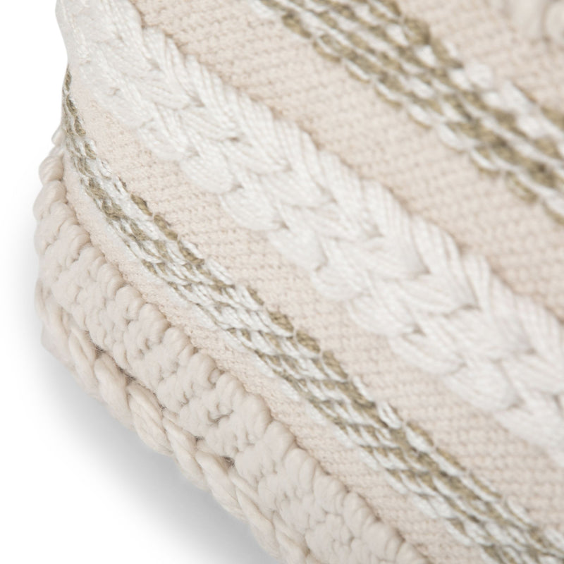 Handcrafted square accent pouf by Simpli-Home with plush fabric and modern design, perfect for versatile seating or decor.