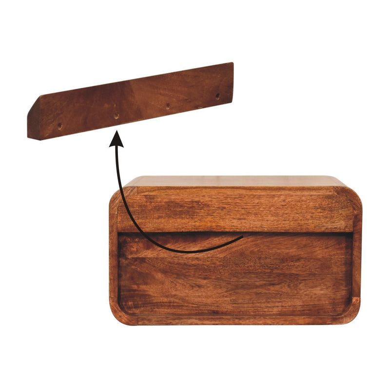 Curve Upper Slot Floating Nightstand - R&R Furniture Gallery (Fountain Valley, CA)