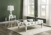 Noralie - 20" Square End Table With Faux Diamonds - Mirrored - R&R Furniture Gallery (Fountain Valley, CA)