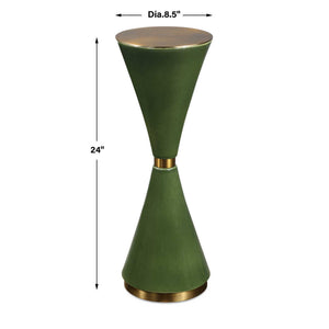 Ronde - Drink Table - Brass / Jade Green