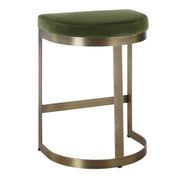 Uttermost Ivanna counter stool with wooden legs and upholstered seat in a modern design, suitable for kitchen or bar area.