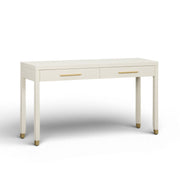 Dani - Faux Shagreen 2-Drawer Console Table - Cream - R&R Furniture Gallery (Fountain Valley, CA)
