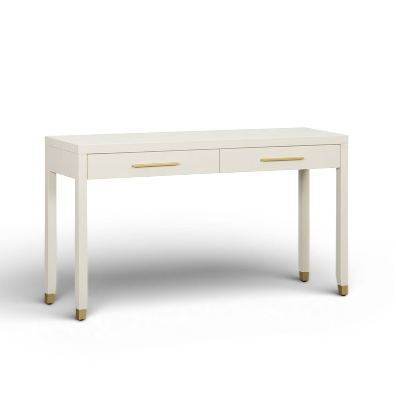 Dani - Faux Shagreen 2-Drawer Console Table - Cream - R&R Furniture Gallery (Fountain Valley, CA)