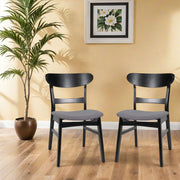 Modern Noble House dining side chair with upholstered seat and wooden frame, showcasing stylish and comfortable seating.