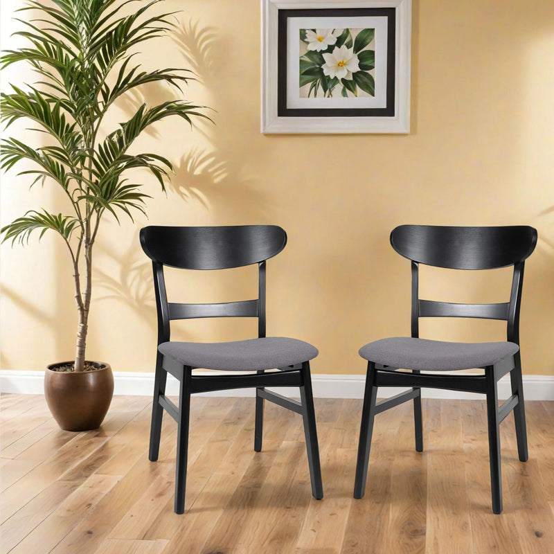 Modern Noble House dining side chair with upholstered seat and wooden frame, showcasing stylish and comfortable seating.