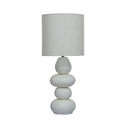 TOV Furniture Pebble Papier Mache Lamp, modern table lamp with textured pebble design in neutral tones for contemporary decor.