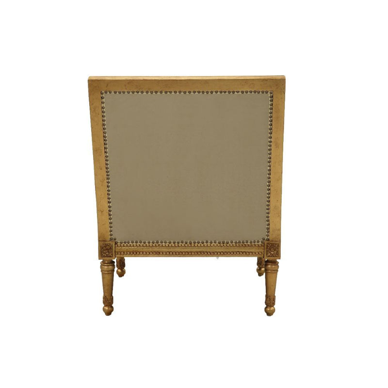 Daesha - Chair With Pillow - Tan Flannel & Antique Gold - R&R Furniture Gallery (Fountain Valley, CA)