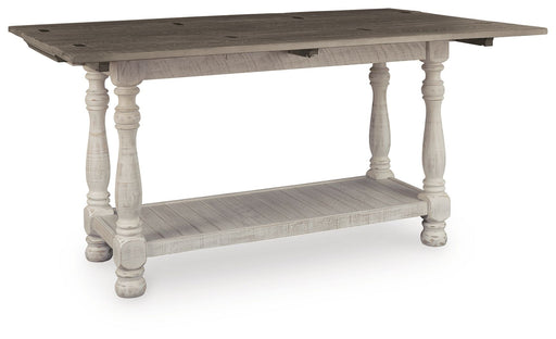 Havalance - Flip Top Sofa Table - Gray / White - R&R Furniture Gallery (Fountain Valley, CA)