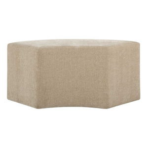 Khai - Rounded Plush Dining Bench - Brown