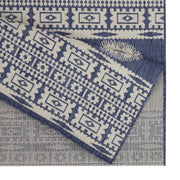 Sunshine - 5'3" X 7'3" Indoor, Outdoor Area Polypropylene Rug - Blue - R&R Furniture Gallery (Fountain Valley, CA)