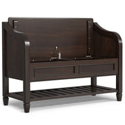 Connaught - Entryway Storage Bench With Shelf - Chestnut - R&R Furniture Gallery (Fountain Valley, CA)