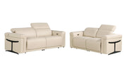 1126 - Top Grain Power Reclining Italian Leather Living Room Set - R&R Furniture Gallery (Fountain Valley, CA)
