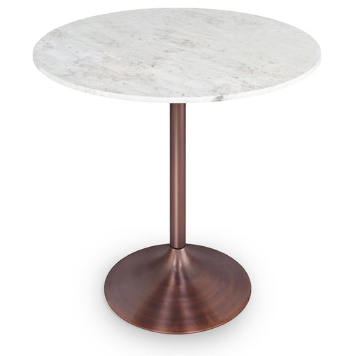 Simpli-Home Osborne dining table with wooden surface, showcasing a modern design and sturdy construction for dining room use.