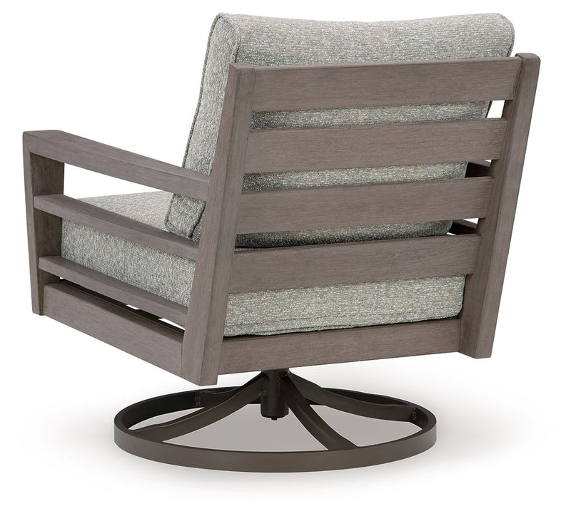 Hillside Barn - Swivel Lounge W/ Cushion - Gray / Brown - R&R Furniture Gallery (Fountain Valley, CA)