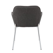 Set of two Lumi Source Daniella contemporary modern dining chairs with sleek design and plush upholstery.