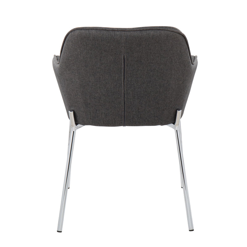 Set of two Lumi Source Daniella contemporary modern dining chairs with sleek design and plush upholstery.