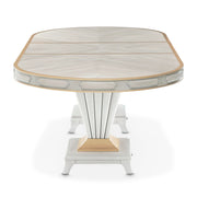 St. Charles - Double Pedestal Dining Table - Dove Gray - R&R Furniture Gallery (Fountain Valley, CA)