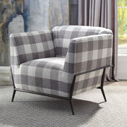 Niamey II - Accent Chair - Pattern Fabric & Metal Frame Black - R&R Furniture Gallery (Fountain Valley, CA)