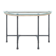 Brantley - Sofa Table - Clear Glass & Sandy Gray - R&R Furniture Gallery (Fountain Valley, CA)