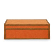 Acre - Cotton Jute Jewelry Box - Orange - R&R Furniture Gallery (Fountain Valley, CA)