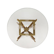 Table With Sunburst Design - Gold - R&R Furniture Gallery (Fountain Valley, CA)