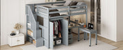 Loft Bed With Stairs, Bookshelf, Drawers, Desk & Wardrobe, Space Saving Multifunctional Furniture - R&R Furniture Gallery (Fountain Valley, CA)
