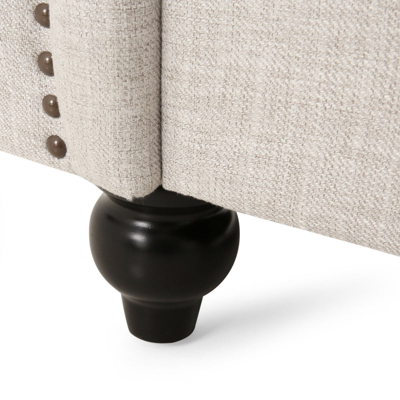 Nexuson - Upholstered Chesterfield Chair With Deep Tufted And Nailhead Trim - R&R Furniture Gallery (Fountain Valley, CA)