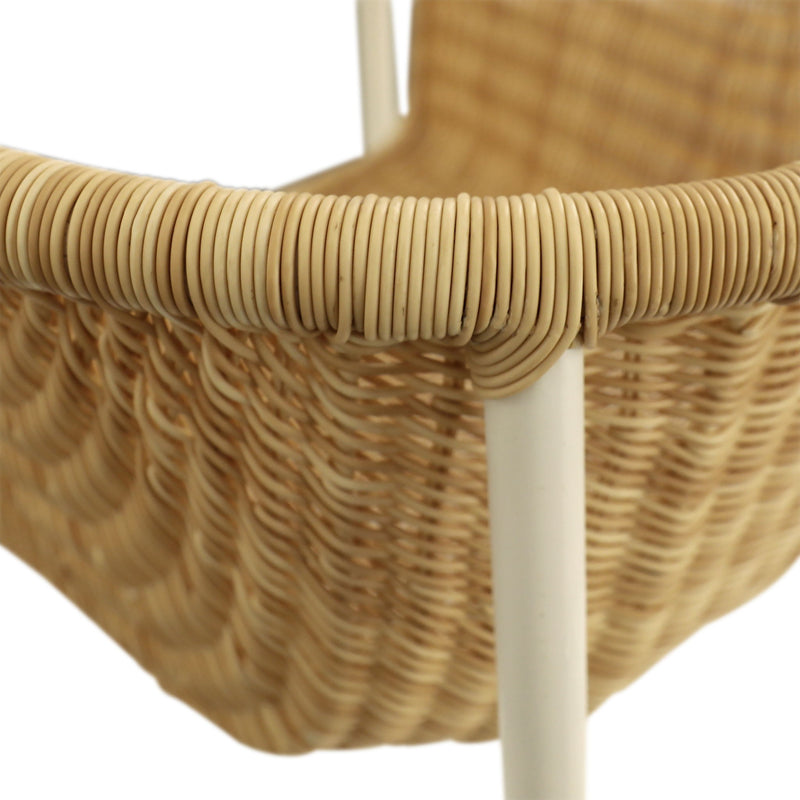 Kamille - Outdoor Dining Chair - Natural With White