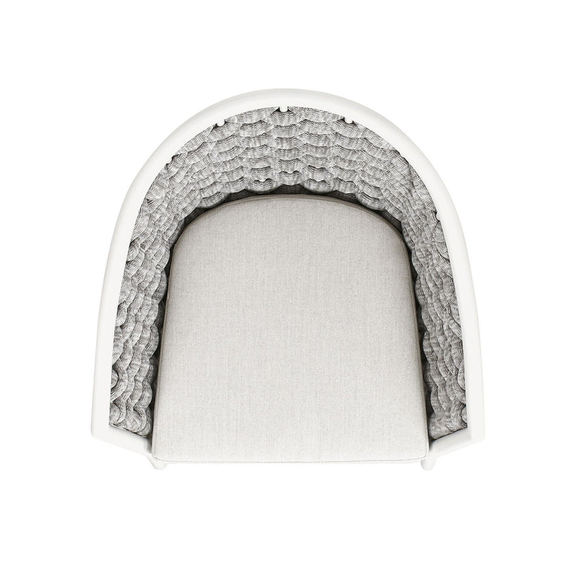 Rowan - Rope Barrel Back Patio Dining Chairs (Set of 2) - Optic White - R&R Furniture Gallery (Fountain Valley, CA)
