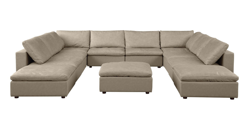 1100 - Top-Grain Italian Leather 11-Piece Sectional With Chaise